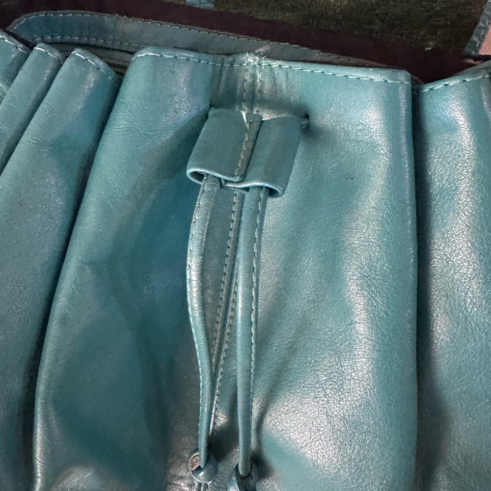 Elegant Teal Leather Bag